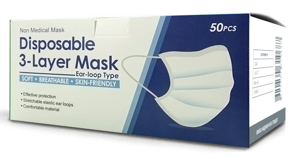 Pyuriti 3 Ply Face Masks (Box of 50)